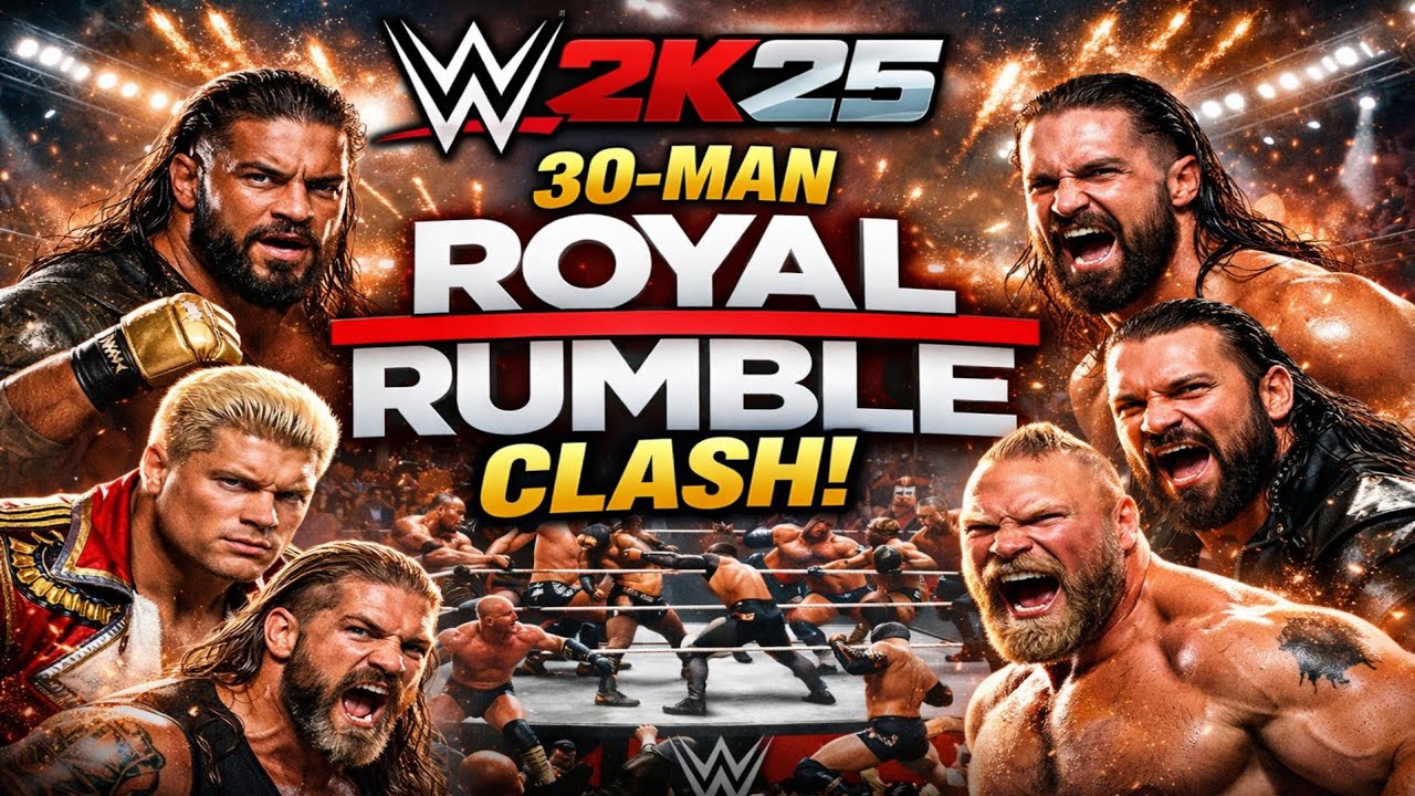 WWE 2K25 Brings a THRILLING 30 Man Royal Rumble Clash!