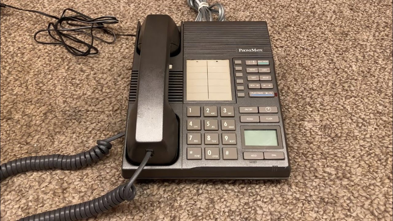 Phonemate 8250 Corded Telephone with Dual Microcassette Answering Machine