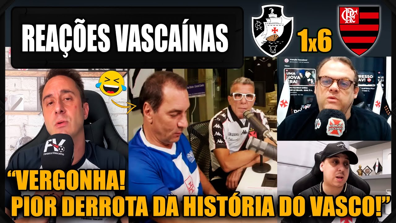 REAÇÕES dos VASCAÍNOS - VASCO 1x6 FLAMENGO - GOLEADA HISTÓRICA - VAMOS RIR DO VASCO!