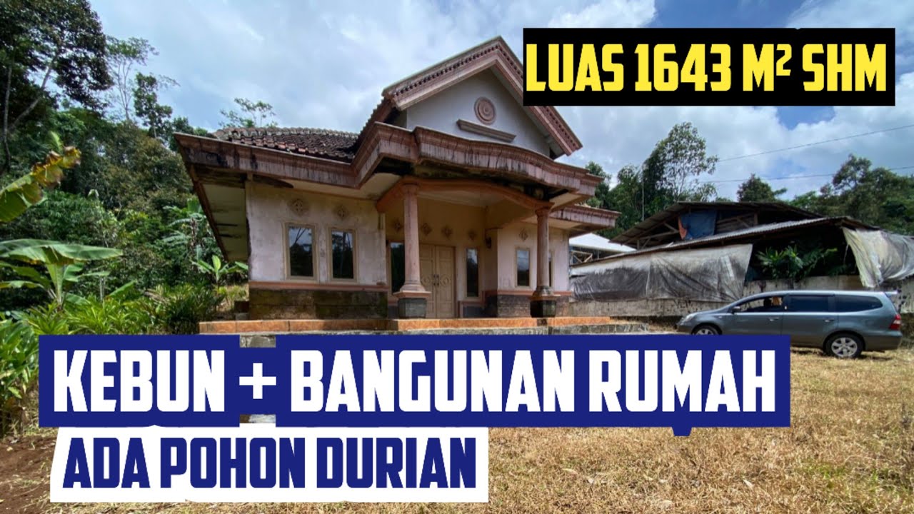Jual Bangunan Rumah + Kebun 1643 m2 SHM Rp 500 Juta Akses Mobil di Pedesaan Bojong Purwakarta 