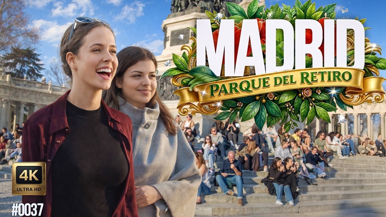 🇪🇸 A Peaceful Walk Through Madrid’s Retiro, A Calm Urban Escape of Madrid, relaxing moment : #0037