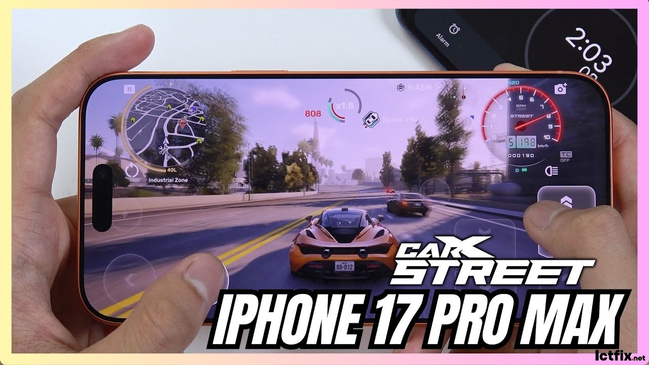 iPhone 17 Pro Max CarX Street Gaming test | Apple A19 Pro, 120Hz Display
