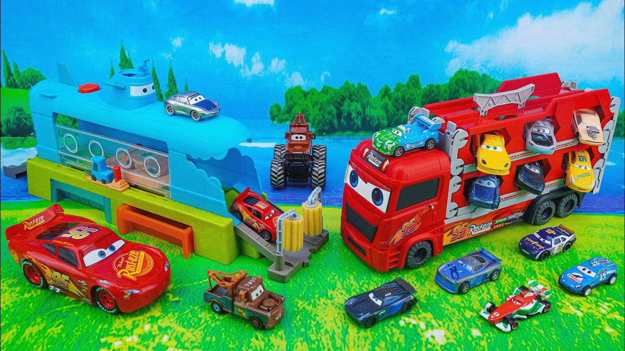 Disney Pixar Cars Unboxing Review | Disney Pixar Cars On the Road Submarine Car Wash
