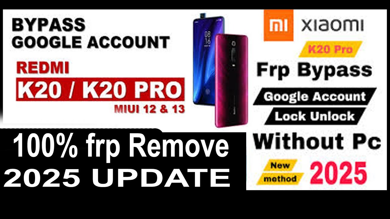 Redmi K20 Pro Google Account Lock Unlock Frp Bypass MIUI 12 5   Without Pc New Update 2025