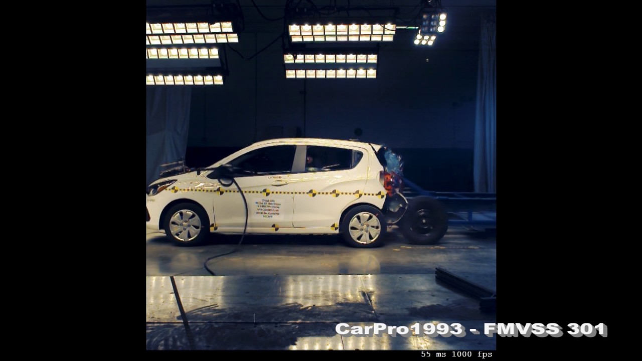 2016-2019 Chevrolet/Holden Spark FMVSS 301 Rear Crash Test (50 Mph)