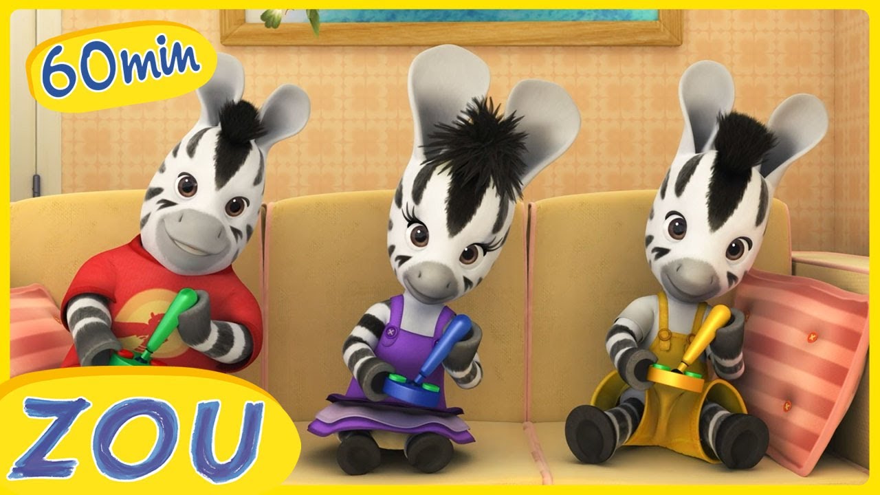 Zou, Zak et Elzee jouent ensemble | Compilation 1H | ZOU en français 🦓 | Dessins animés