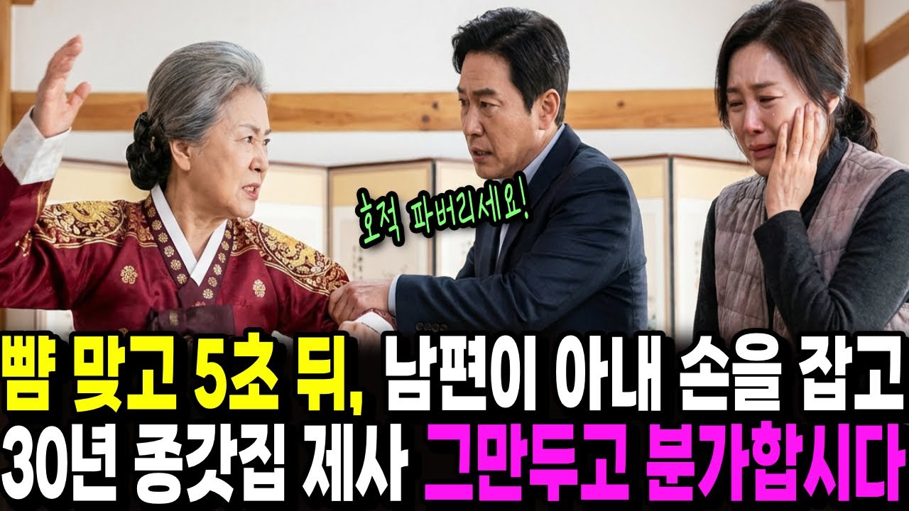 뺨 맞고 5초 뒤, 남편이 아내 손을 잡고 “30년 종갓집 제사 그만두고 분가합시다”ㅣ시니어 사연ㅣ고부갈등ㅣ감동사연ㅣ노후사연ㅣ 오디오북ㅣ 맏며느리 시집살이