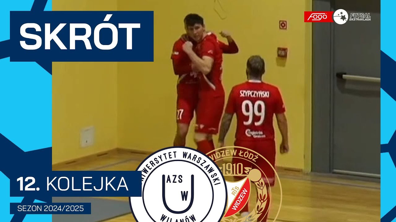 AZS UW Darkomp - Widzew Łódź 1:3 | SKRÓT | 12. kolejka (2024/25)