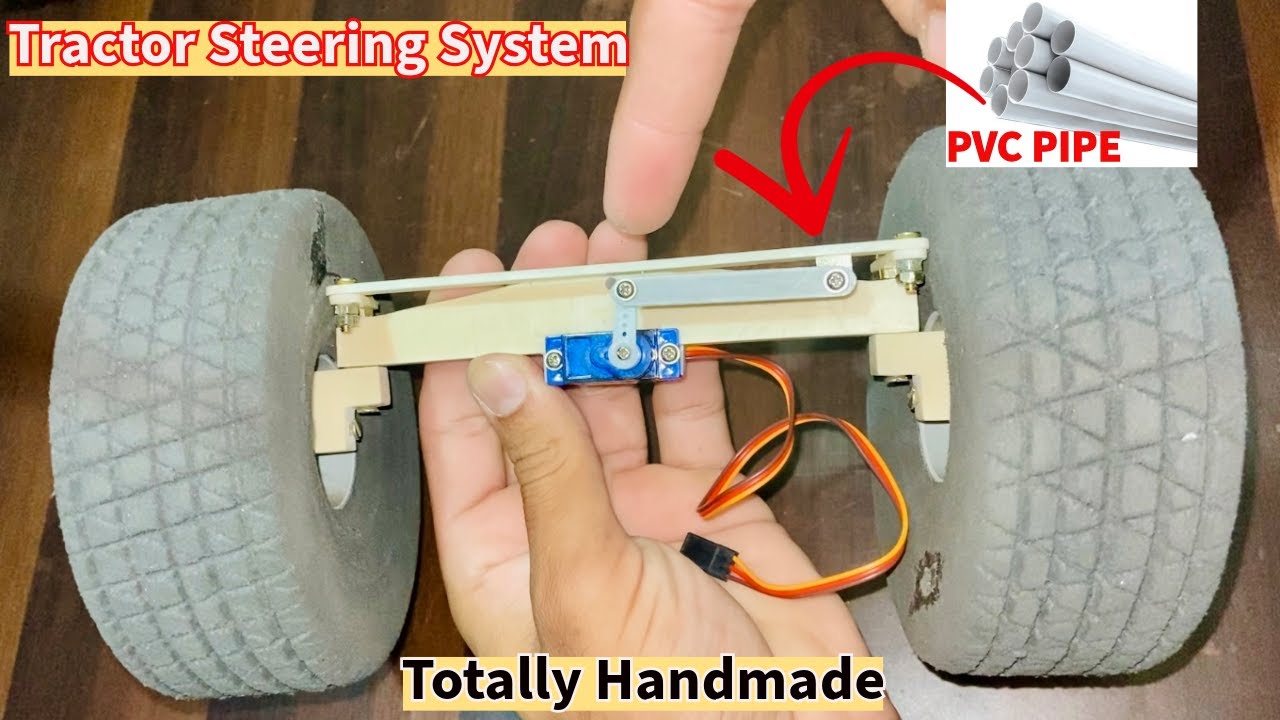 How to Make a Steering System for RC Tractor using PVC Pipe
