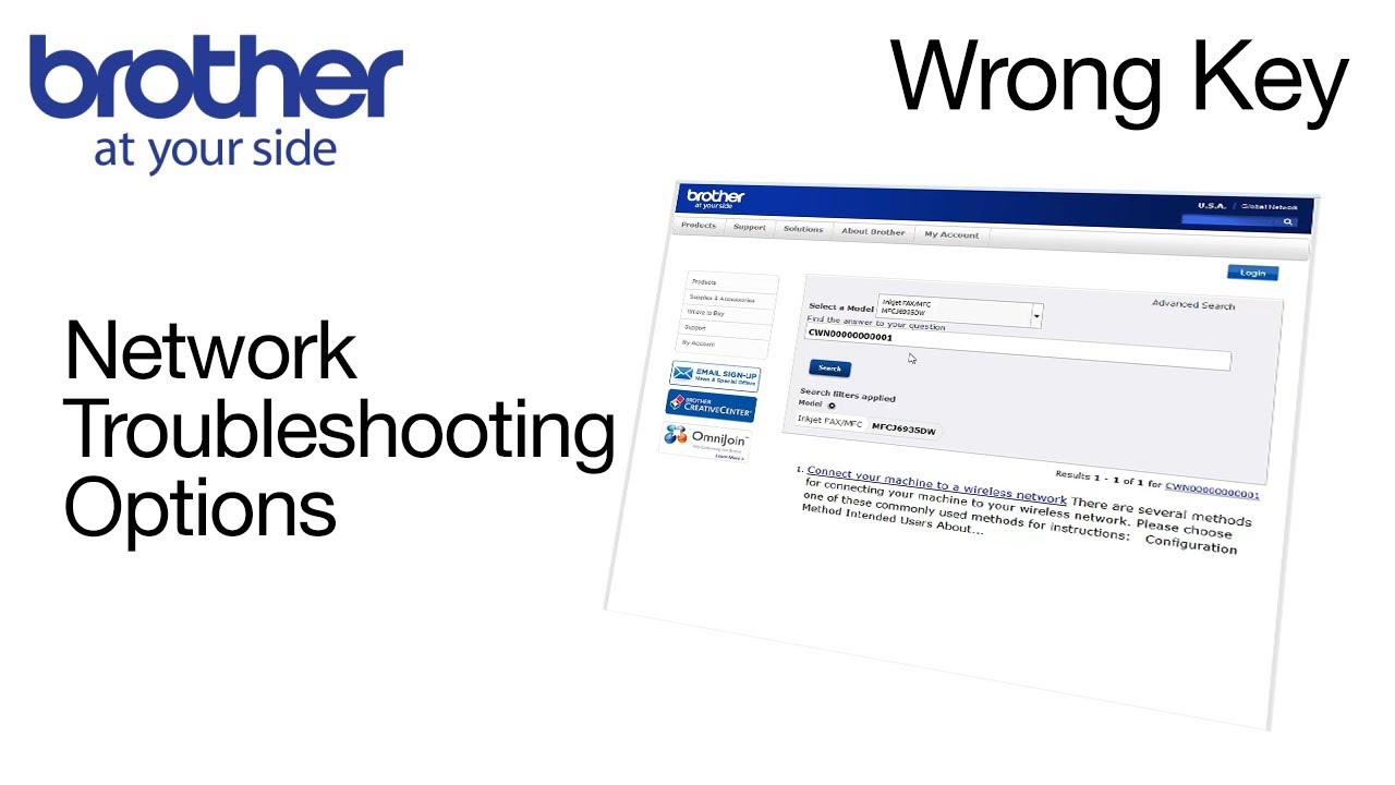 Wrong Network Key