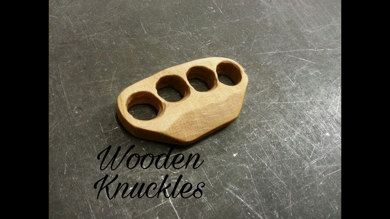 Woodworking Project How to make a Wooden Knuckle Duster diy fast with a Angle Grinder Powertools
