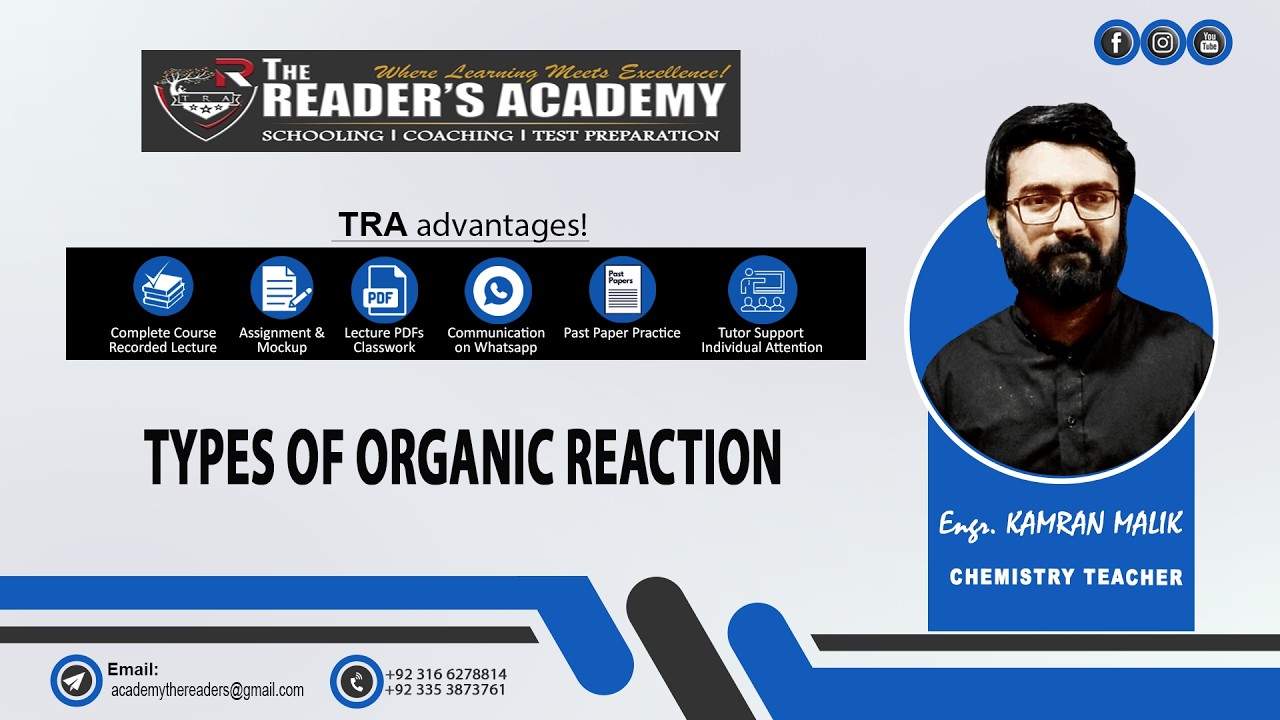 Types of Organic Reaction | By Engr. Karan Malik