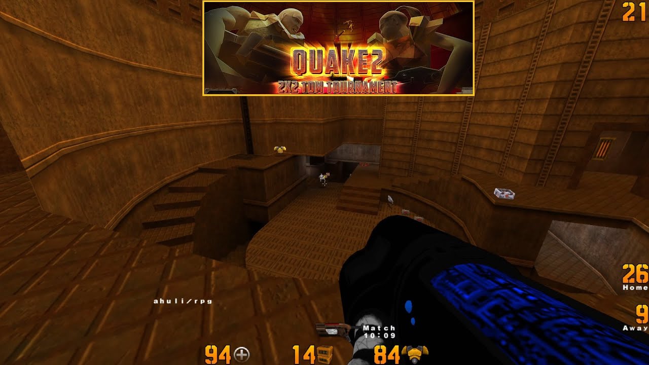 QUAKE 2 | World 2v2 Tournament 2023 | play vs ahuli | 1st map Q2DM1 (The Edge) - POV David