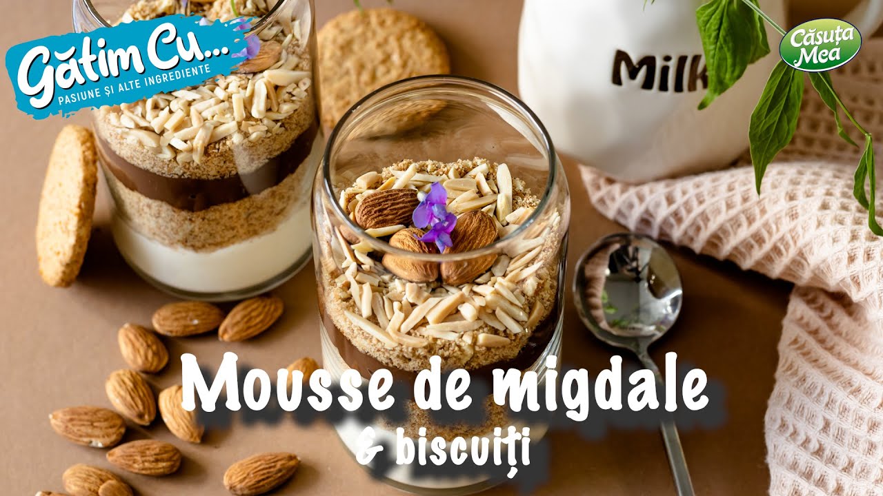 Mousse de migdale  & biscuiți