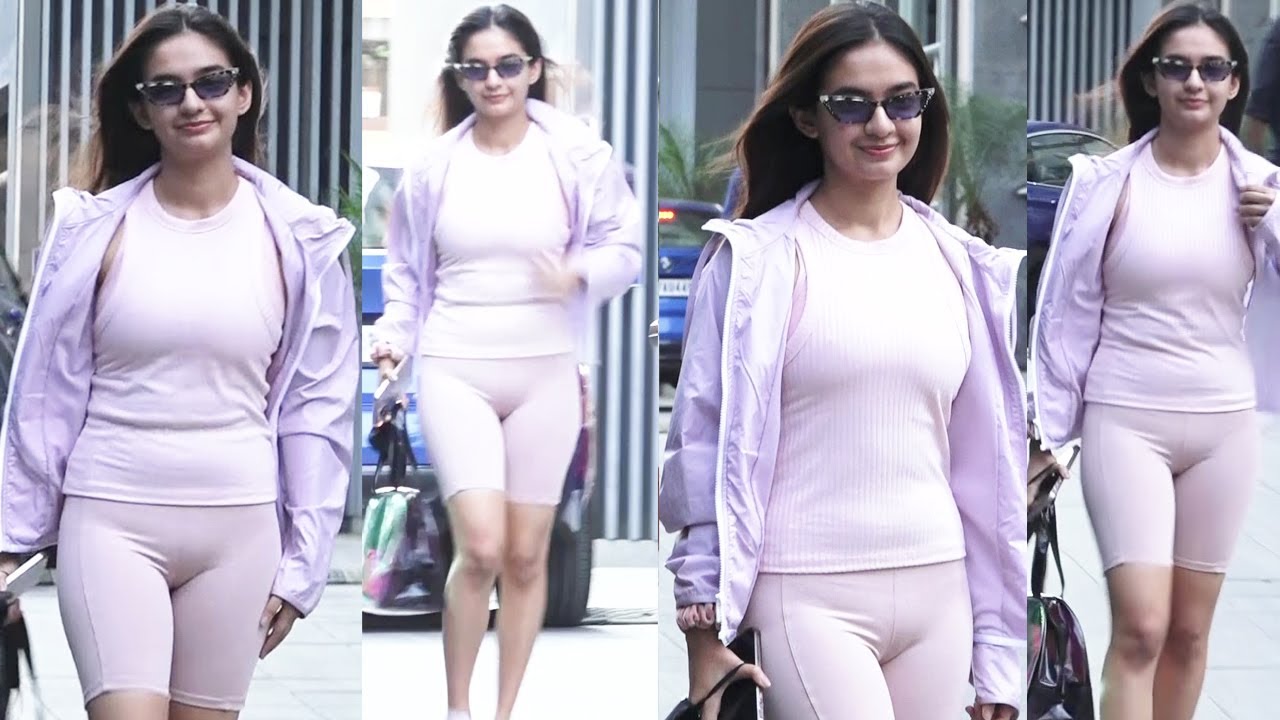 Gorgeous Anushka Sen Looking Very Pretty In Purple Outfit Snapped For Her Upcoming Projects