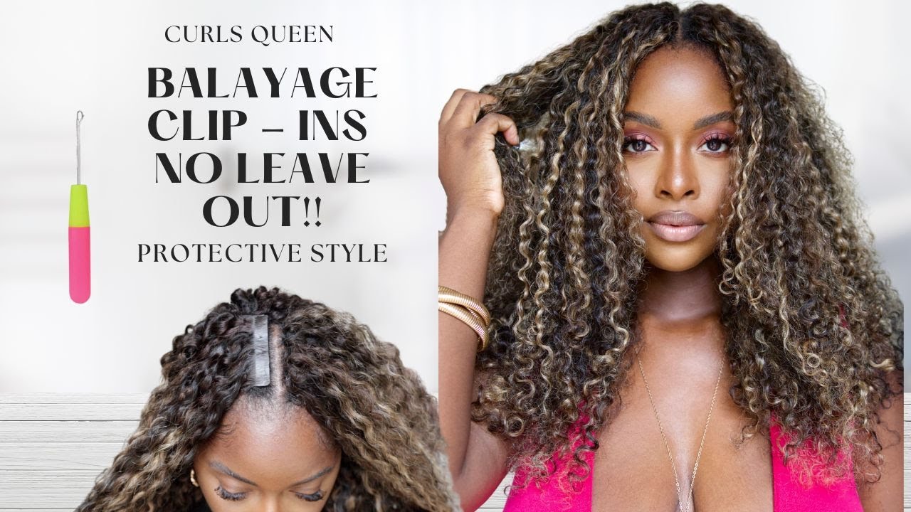 Balayage Clip Ins | No Leave Out Using The Crochet Method | Curls Queen