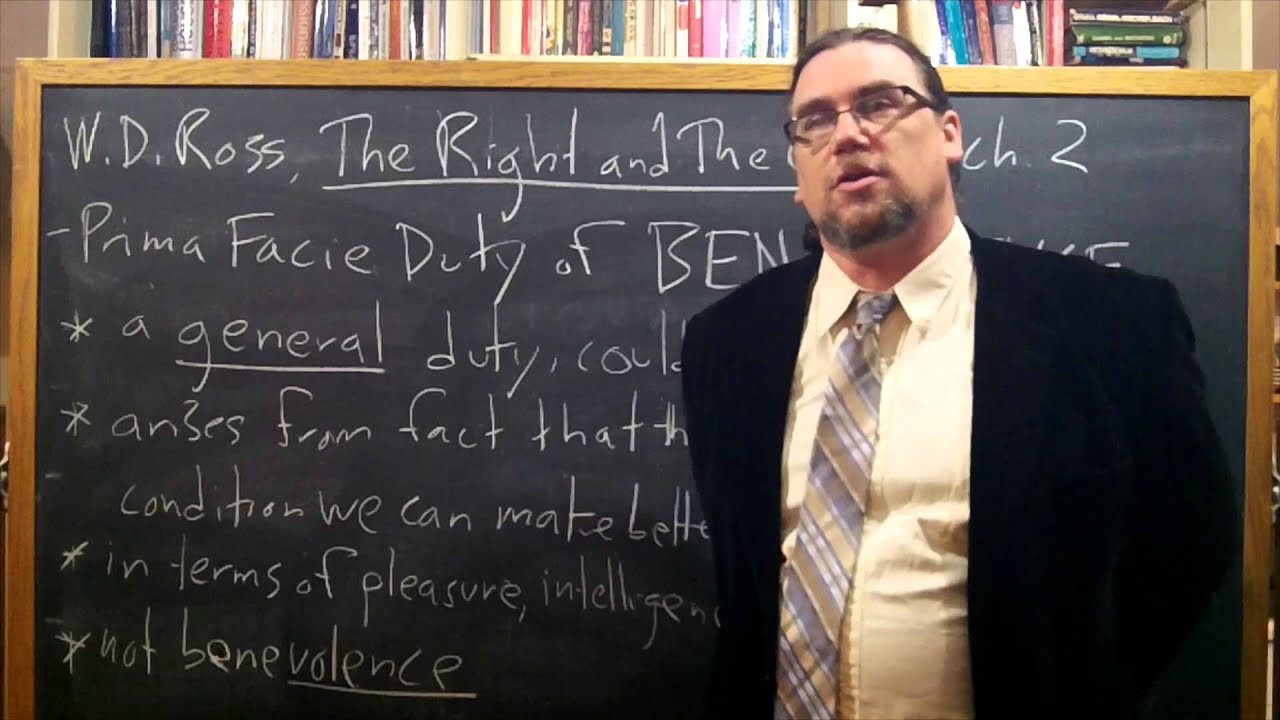 W.D. Ross, The Right and the Good | Prima Facie Duty of Beneficence | Philosophy Core Concepts