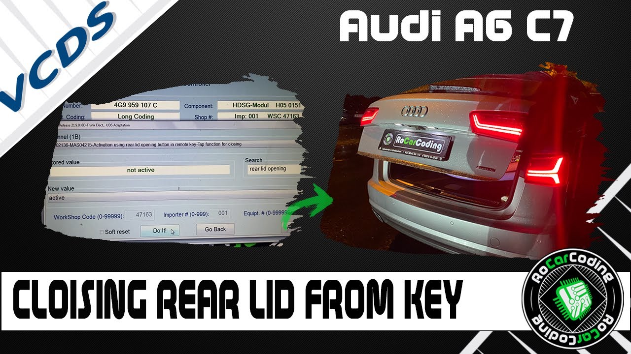 CLOSING REAR LID FROM KEY | AUDI A6 C7 | VCDS CODING