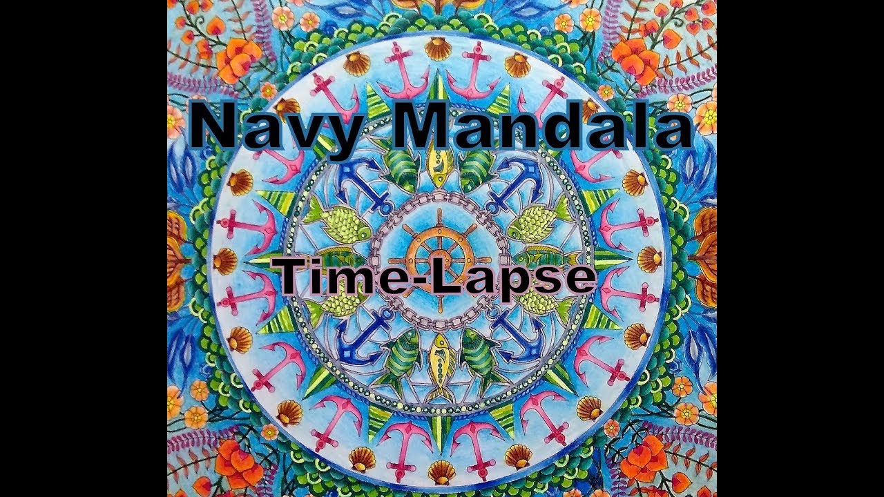 Navy Mandala - Time Lapse - Lost Ocean | Oceano Perdido - Johanna Basford