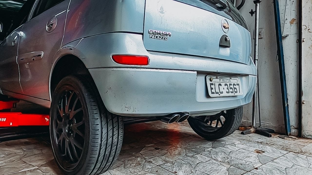 INSTALAÇÃO ESCAPAMENTO ESPORTIVO CHEVROLET CORSA HATCH 1.4 🔥 PONTEIRA DUPLA