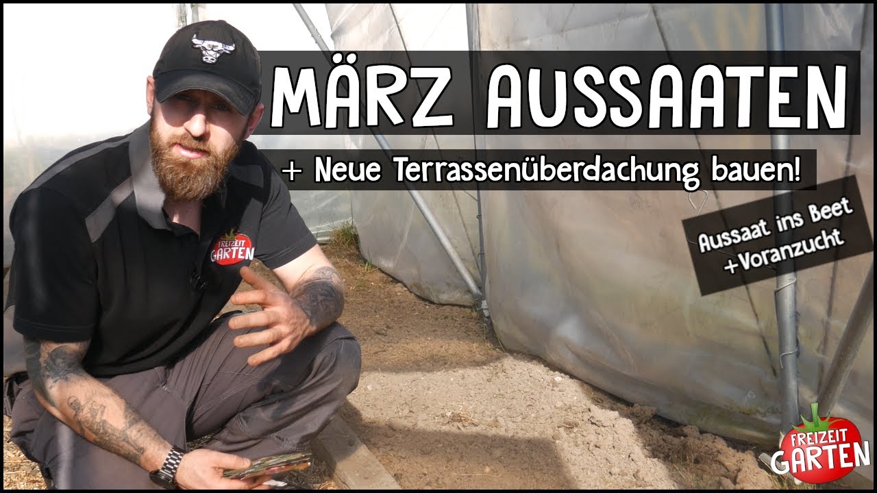 Gemüse im März aussäen 🌱 | Terrassenüberdachung selber bauen!
