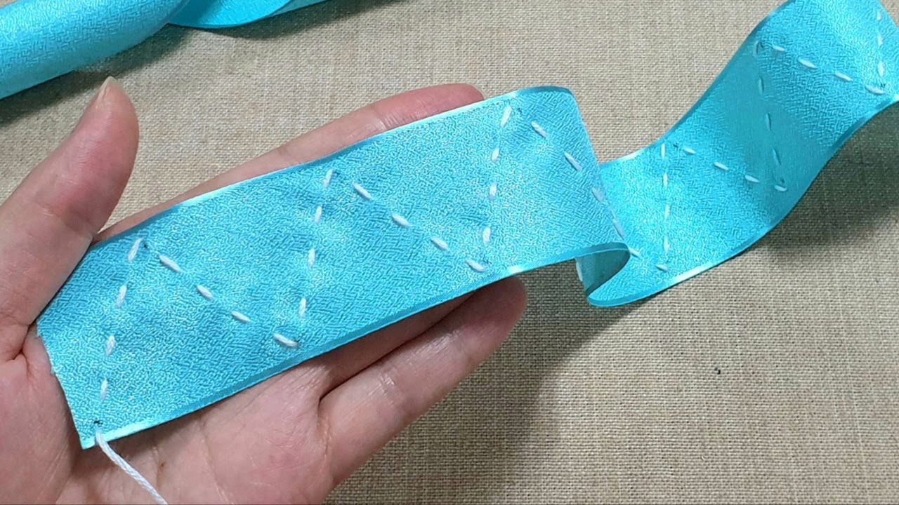 Hand Embroidery Amazing Trick with Ribbon - Sewing Tips and Trick - DIY Easy Flower Making