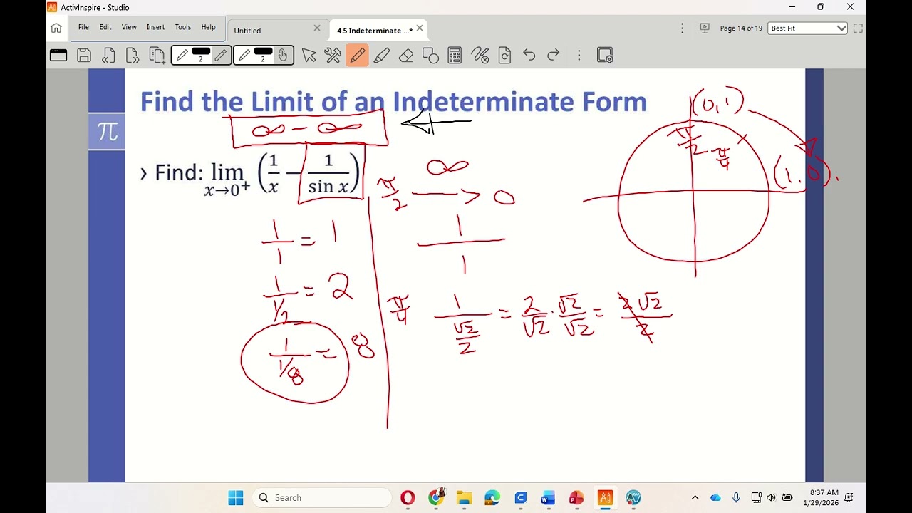 4.5 Indeterminate Forms and L’Hopital’s Rule B