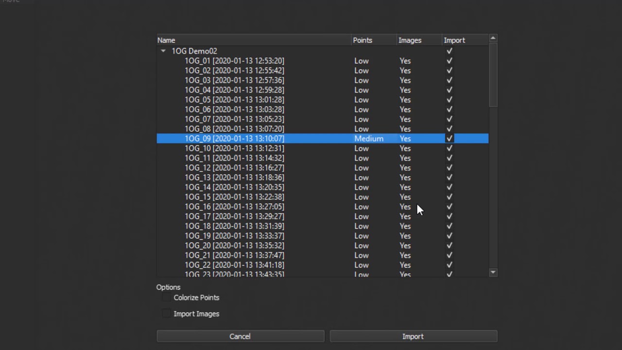 Registrierung Leica RTC Rohdaten mit PinPoint - Scanner2GO