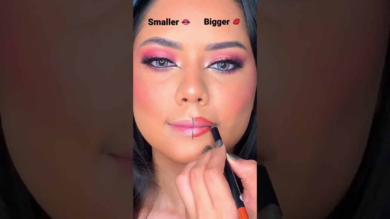 Smaller OR Bigger ? 😍💕 #smallerlips #biglips #poutylips #lipstick #lipsticks #shorts
