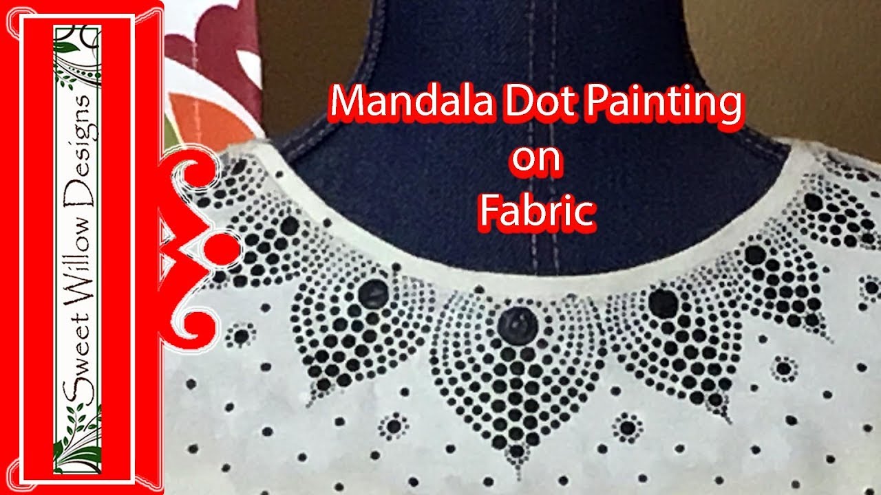 How to Paint Dot Mandalas #039 - Painting on Fabric