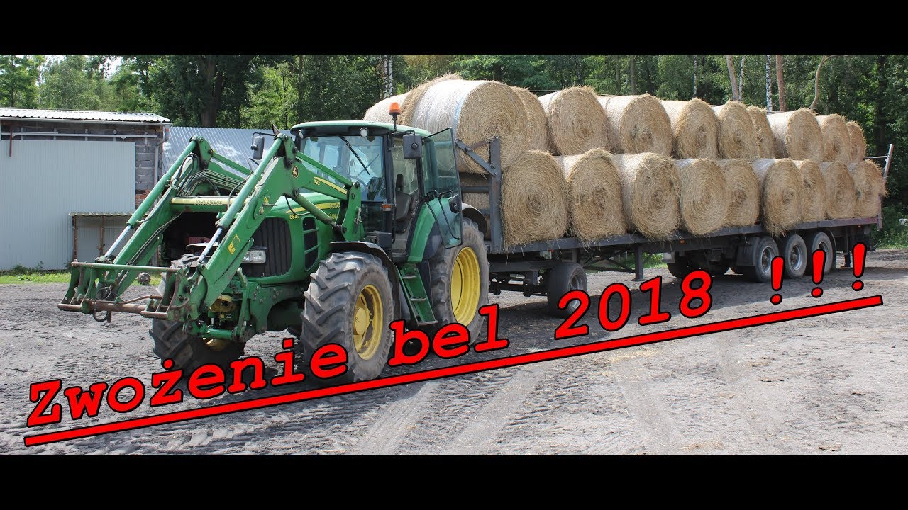 Zwożenie bel siana 2018 - Pęknięta opona w przyczepie !! - NOWOŚĆ!!!