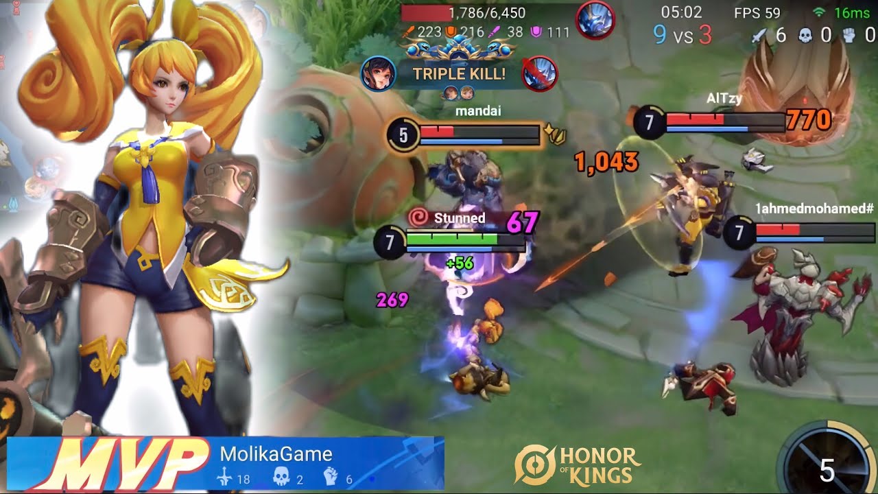 Hok: Cannon Belle MVP Best Gameplay | Honor of Kings Gameplay
