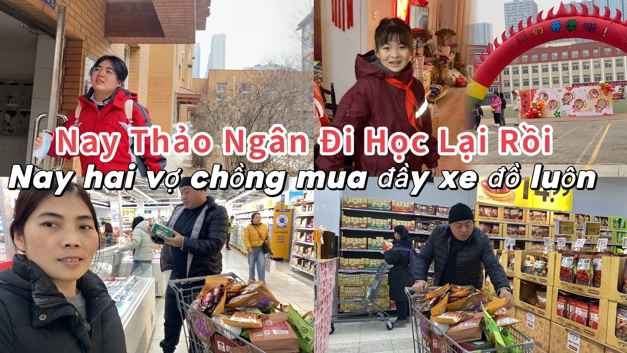 846]Nay Thảo Ngân Đi Học Lại Rồi,Lần Đầu Hai Vợ Chồng Mua Đầy Một Xe Đồ Luôn 