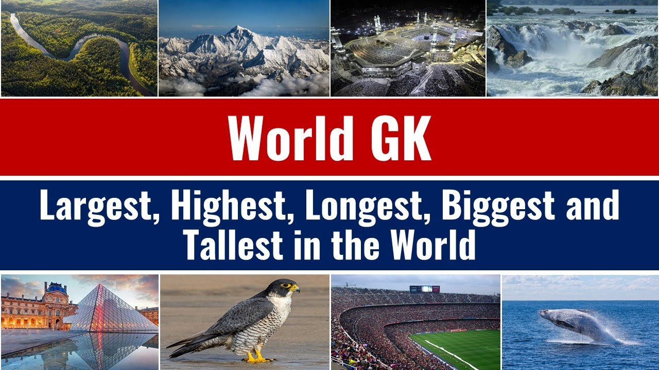 World General Knowledge Updated 2021 | Largest, Longest, Highest, Biggest, Tallest in the World