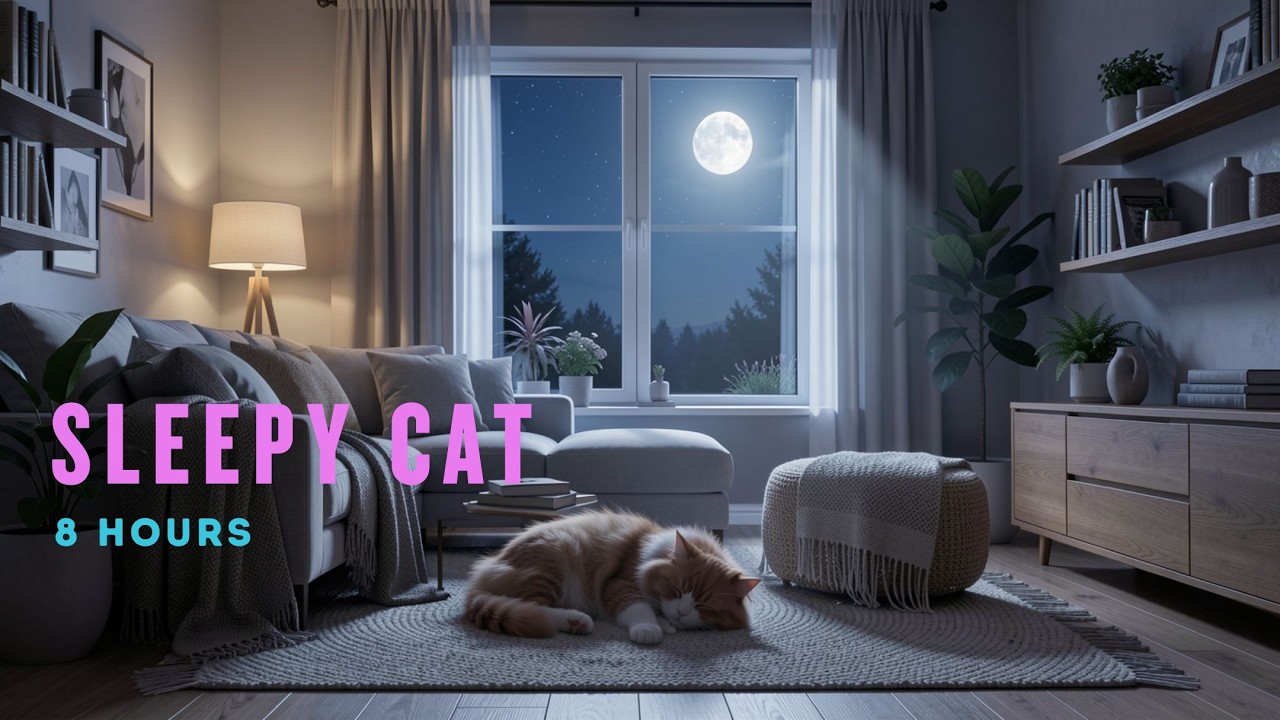 8 Hours of Deep Sleep Music for Cats 🐈 Anxiety Relief Overnight