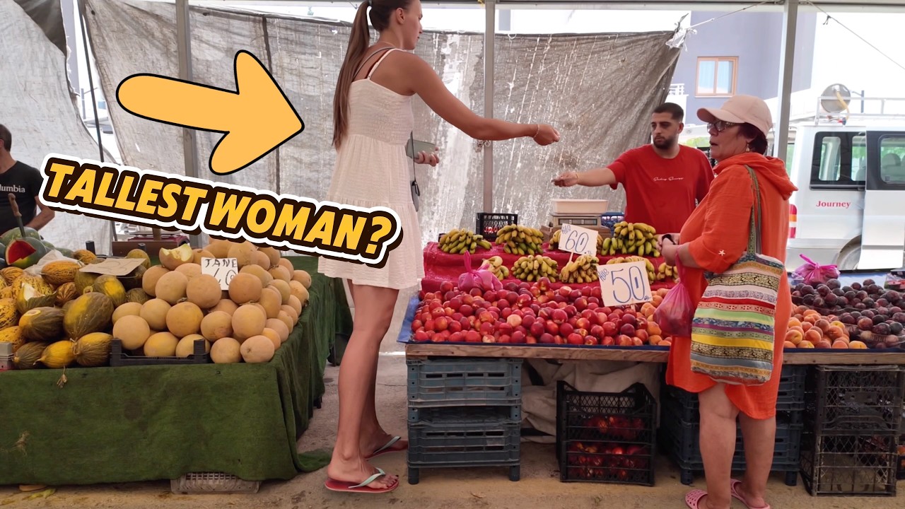 Towering Through the Turkish Bazaar 🇹🇷 | 6’7” (2m) Woman Turns Heads!