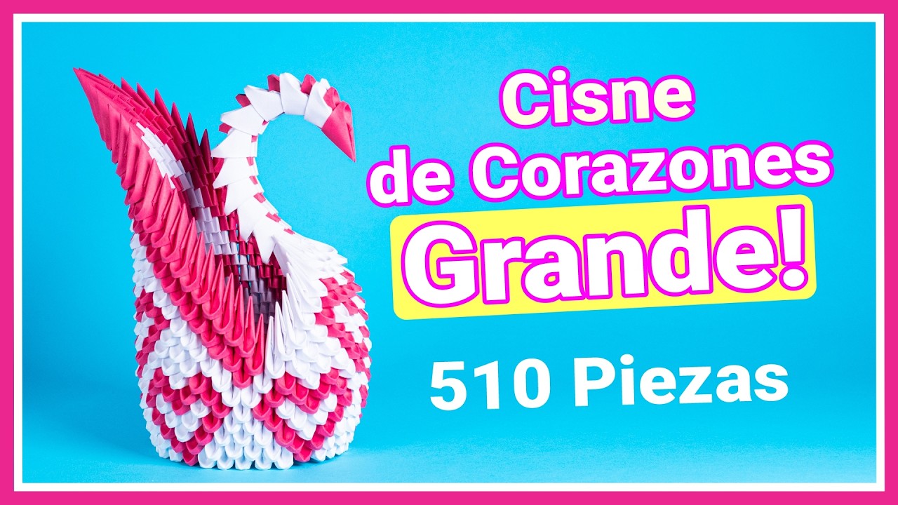 🦢 Cisne de Origami 3D Grande – Cómo Hacerlo Paso a Paso (500 Piezas)