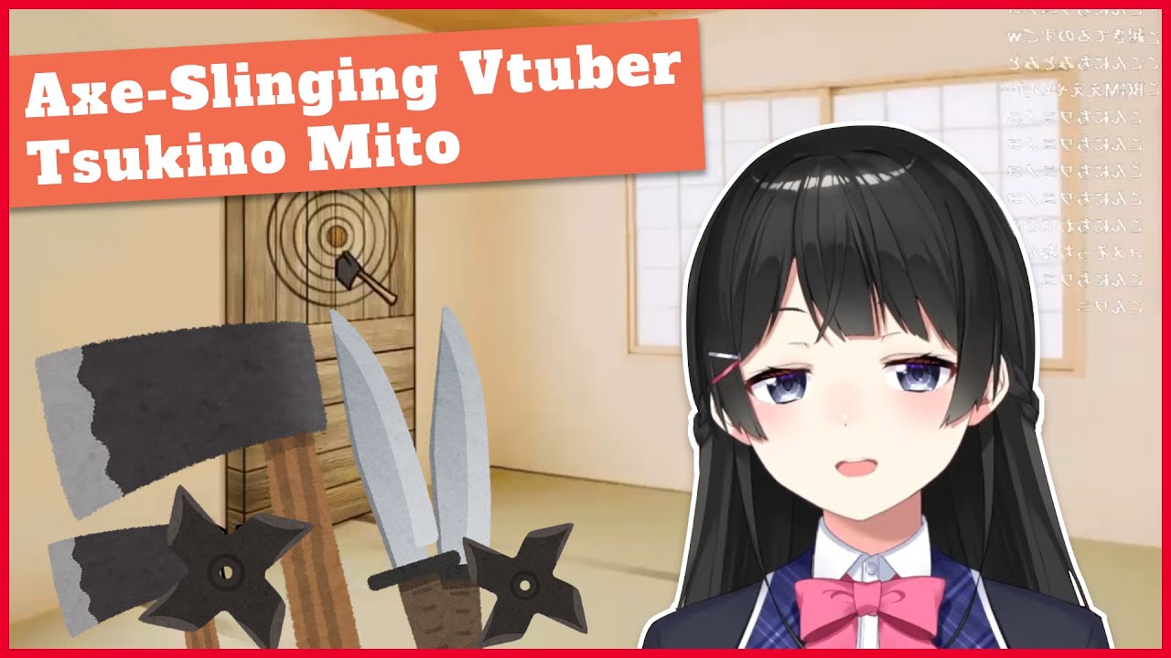 The Axe-throwing VTuber, Tsukino Mito [Nijisanji]