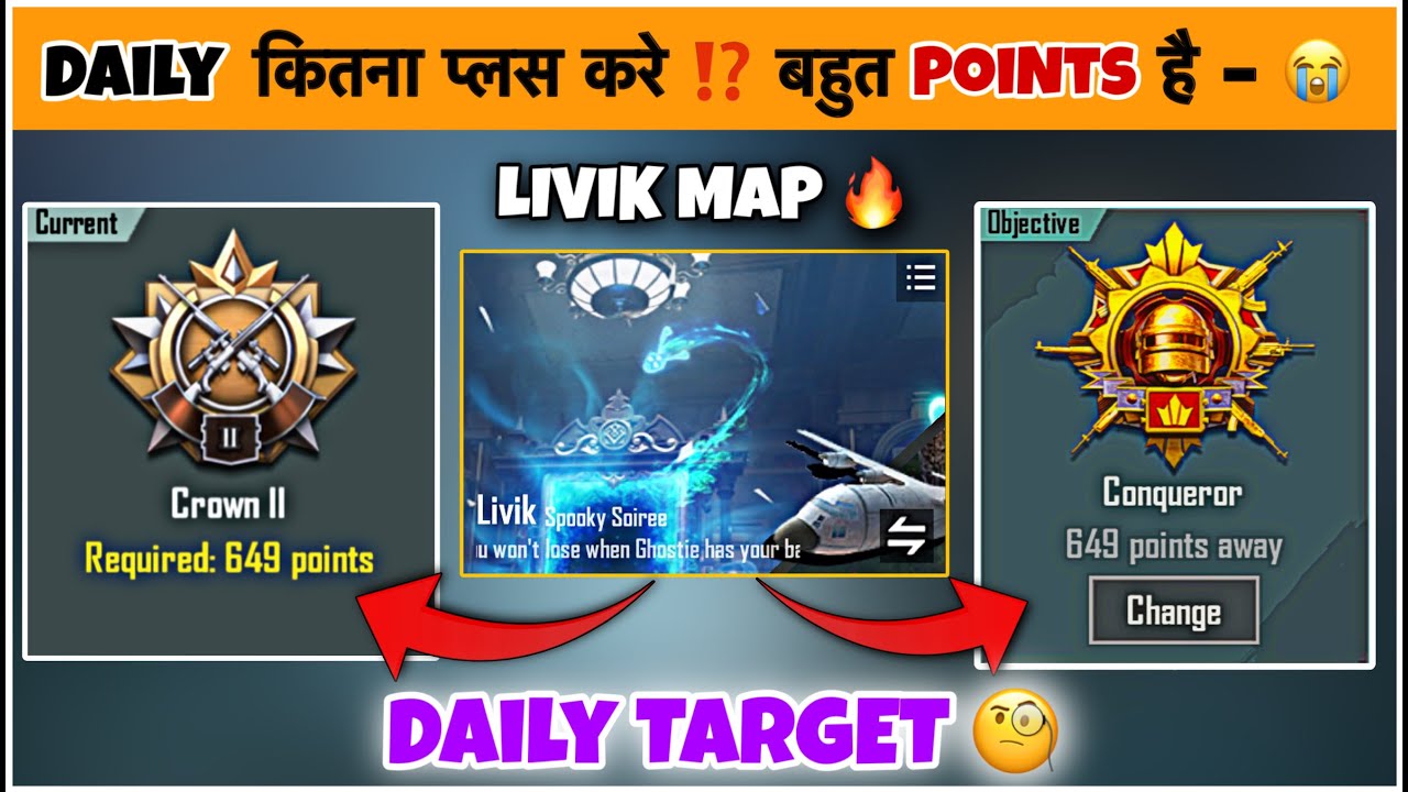 🇮🇳DAY 11 - Crown To Conqueror 650+ Required ⁉️ Easy Rank-Push Tips & Strategy in LIVIK Map✅