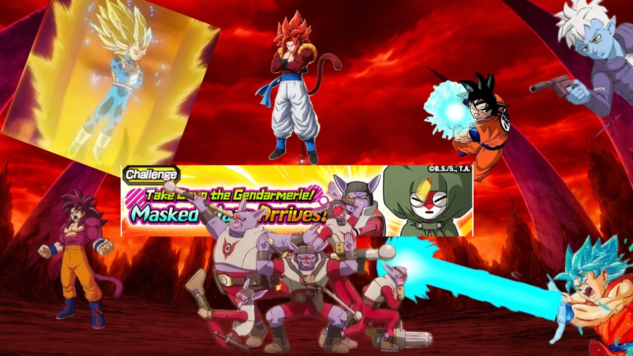 Sending the Gendarmerie to the Otherworld! Masked Majin Arrives Event All Missions(DBZDokkan Battle)