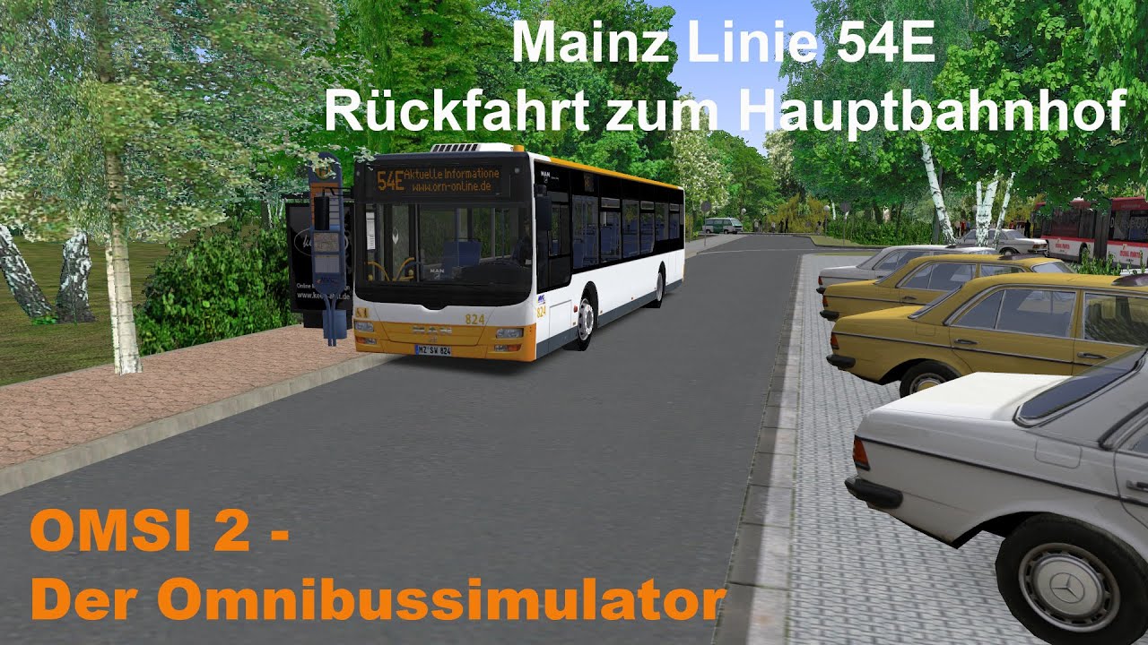 Omsi 2 Mainz Linie 54E Rückfahrt zum Hauptbahnhof MAN Lions City
