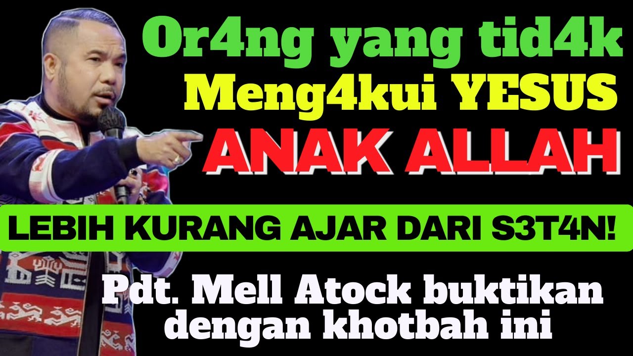 0R4NG yang Tid4k menga4kui Yesus adalah Anak Allah Lebih Kurang AJ4R dari SET4N!