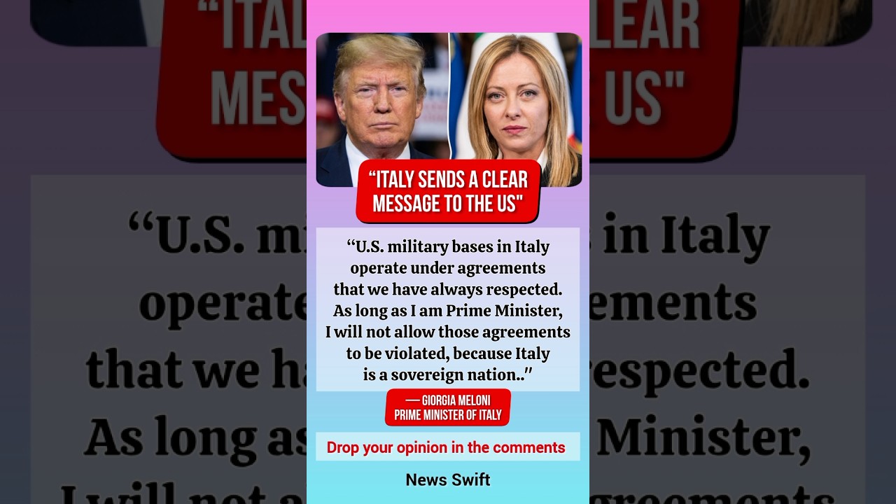 Giorgia MELONI Challenges US? Italy's MILITARY BASE Debate