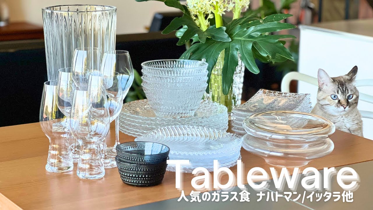 【食器紹介】食卓をおしゃれにする人気のガラス食器| ナハトマン・イッタラ・スガハラガラス・リーデル| 簡単おもてなし |そうめんアレンジ