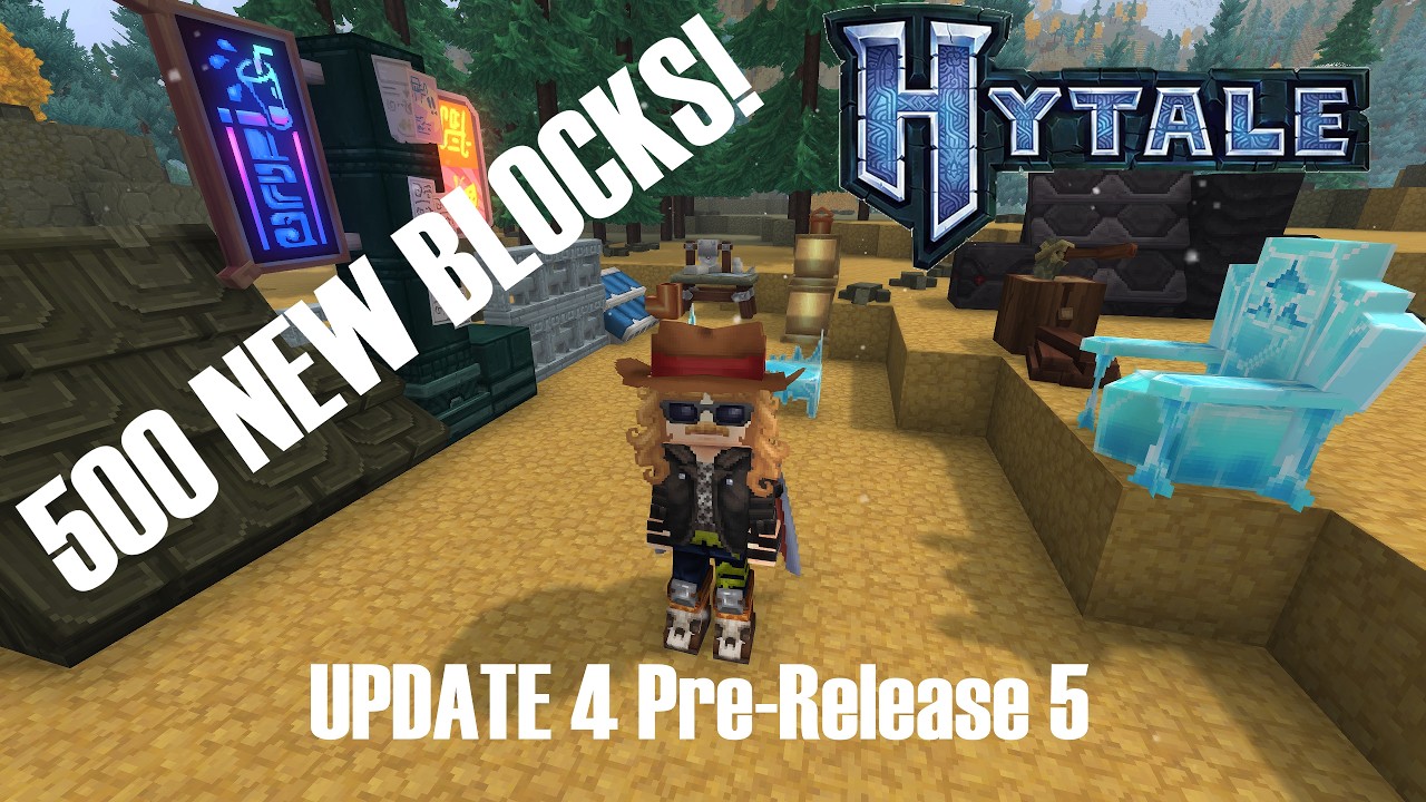 500 новых блоков в Hytale! Обновление 4, предварительный релиз 5.