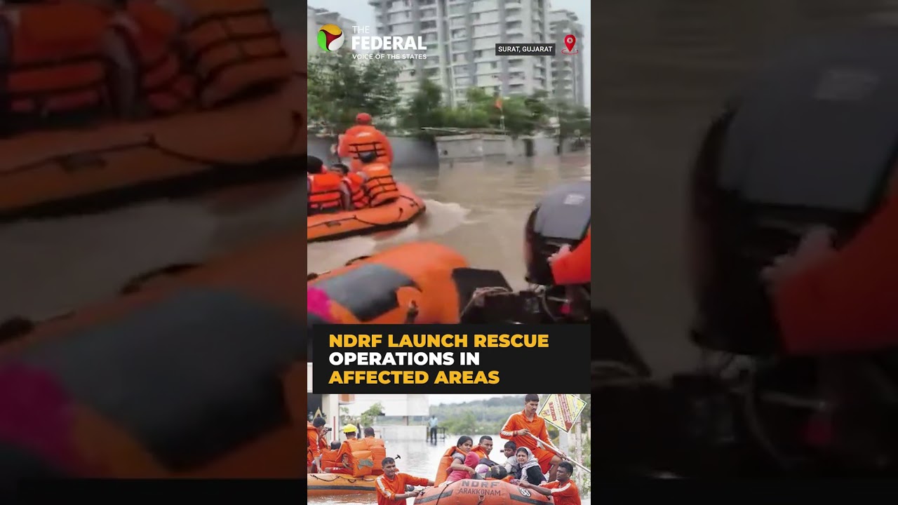 NDRF launches rescue operations in flood-hit Surat | #shorts