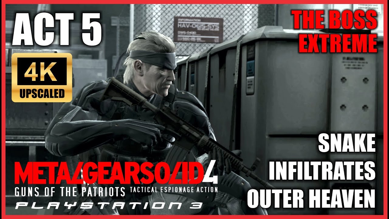 METAL GEAR SOLID 4 - Снейк проникает во Внешние Небеса [4K PS3 UPSCALED] - The Boss Extreme -