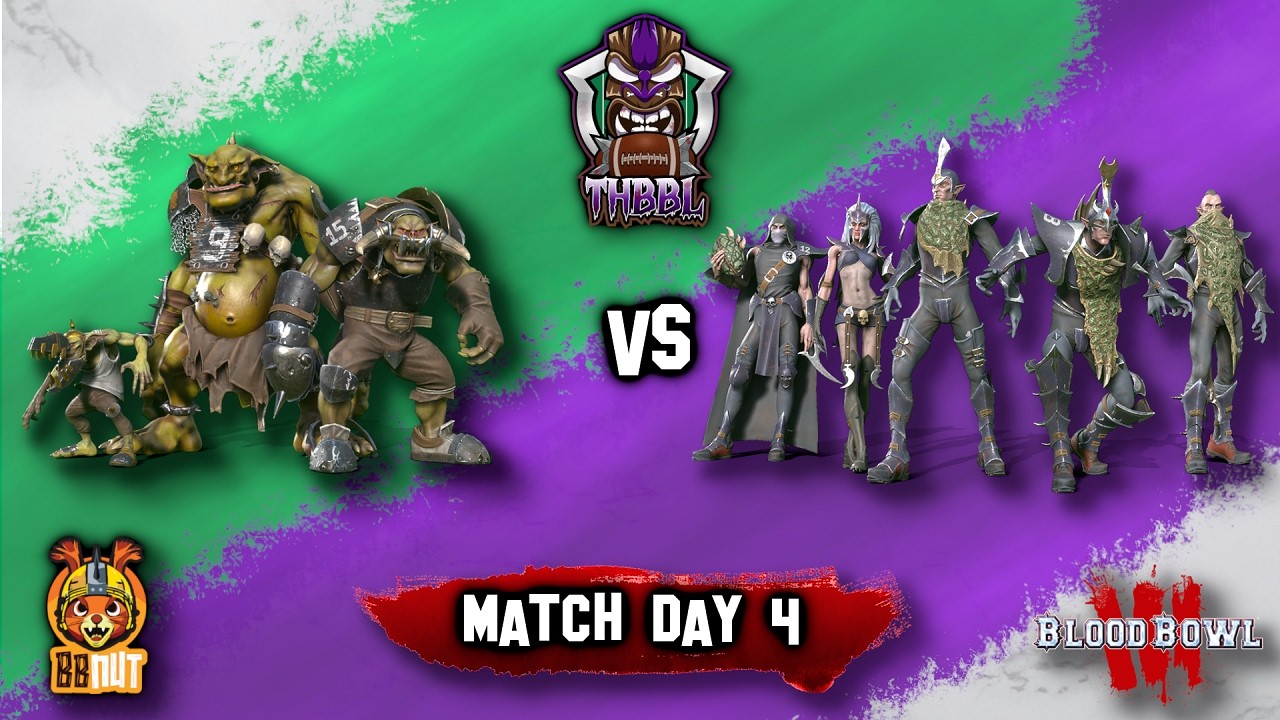 Blood Bowl 3 League Play – THBBL Black Orcs Game 4 - Black Orcs vs Dark Elves