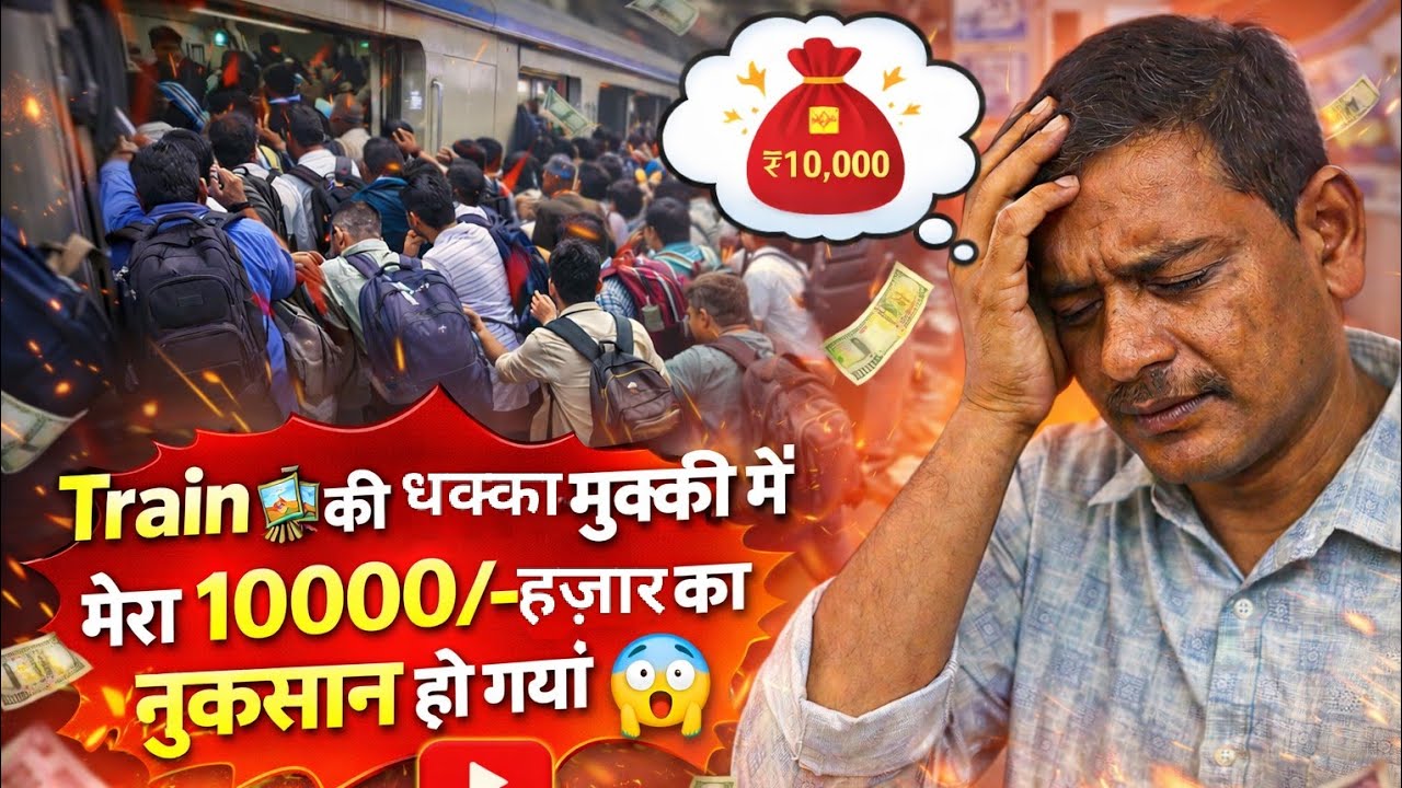 Indian Train में धक्का-मुक्की और 10,000₹ का नुकसान 😱 | Real Train Experience