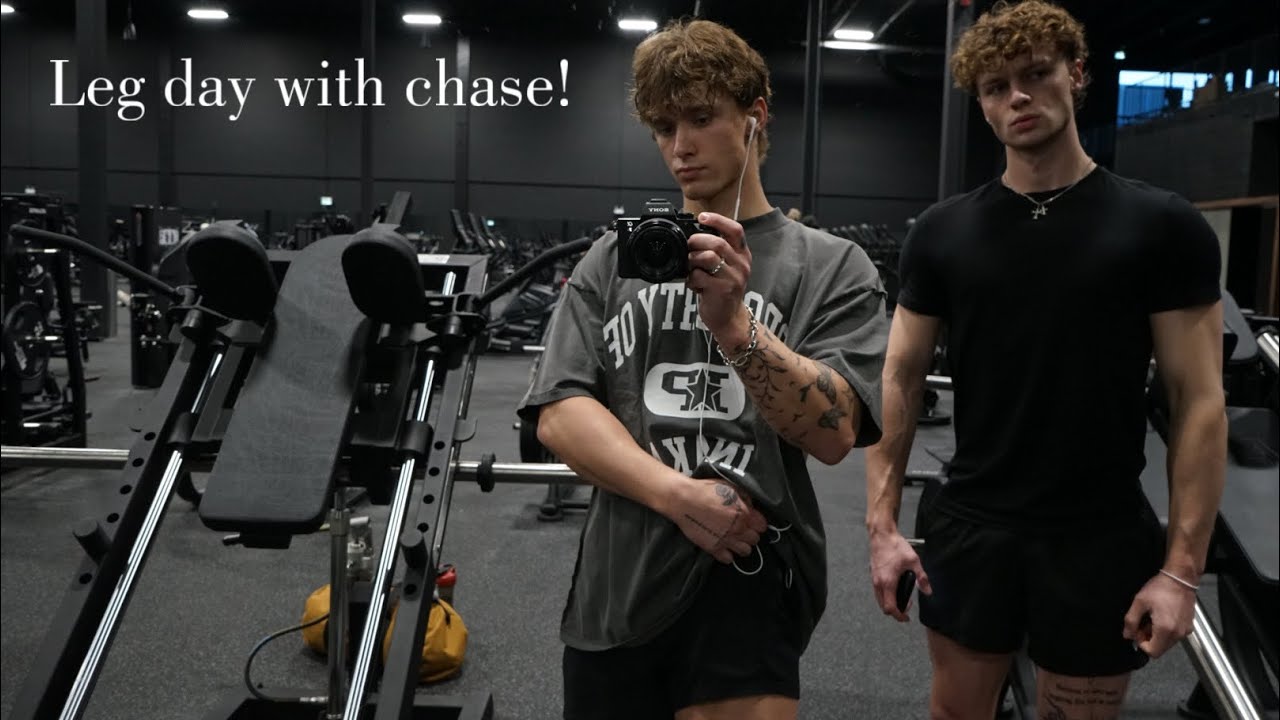 Leg day with @chase.marshall